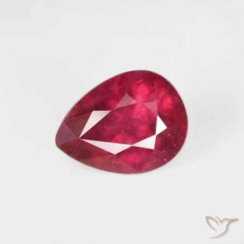 Rubino marmellata rossa naturale da 2.11 ct, Forma a pera, VS