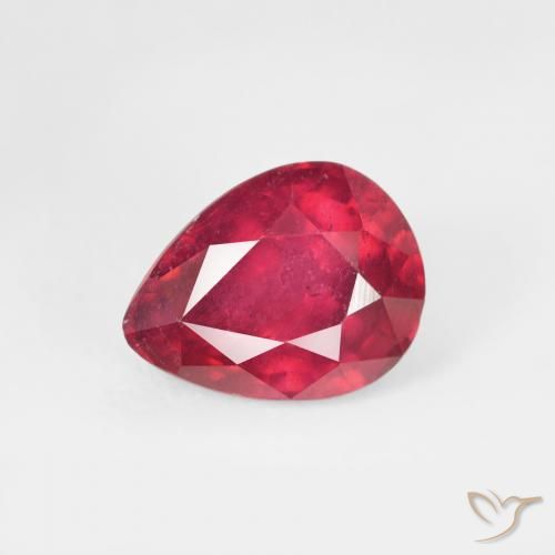 1.79ct Naturale marmellata rossa Rubino, Forma a pera, VS