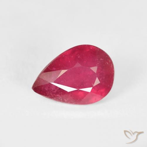 0.89ct Naturale Cremisi Profondo Rubino, Forma a pera, VS-SI
