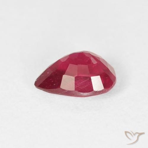 Rubino Rosso tendente al rosa naturale da 1.04 ct, Forma a pera, VS-SI