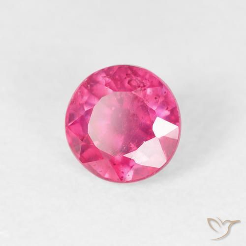 Rubino Rosa medio naturale da 0.87 ct, Rotondo, VS
