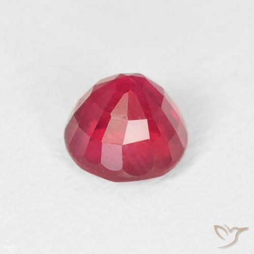 Rubino Rosa intenso naturale da 0.84 ct, Rotondo, VS