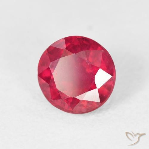 Rubino marmellata rossa naturale da 1.40 ct, Rotondo, VS