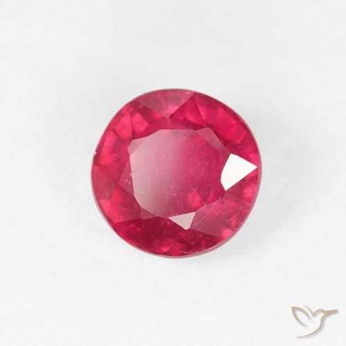Rubino marmellata rossa naturale da 1.00 ct, Rotondo, VS
