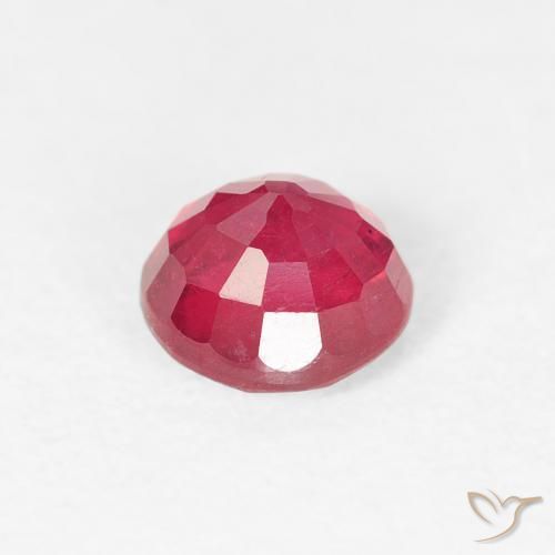 Rubino marmellata rossa naturale da 1.00 ct, Rotondo, VS