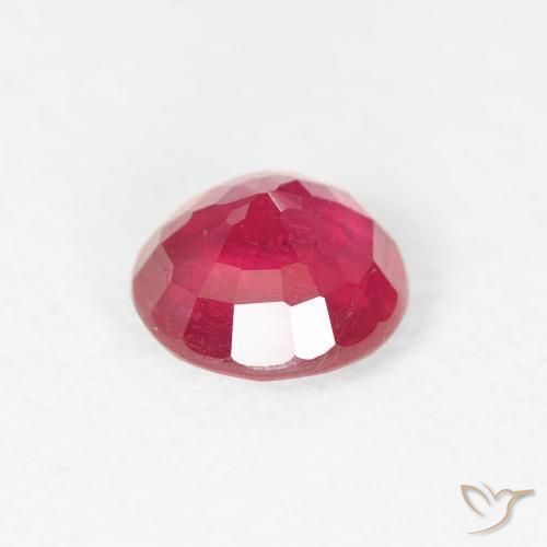 Rubino Rosa intenso naturale da 0.81 ct, Rotondo, VS