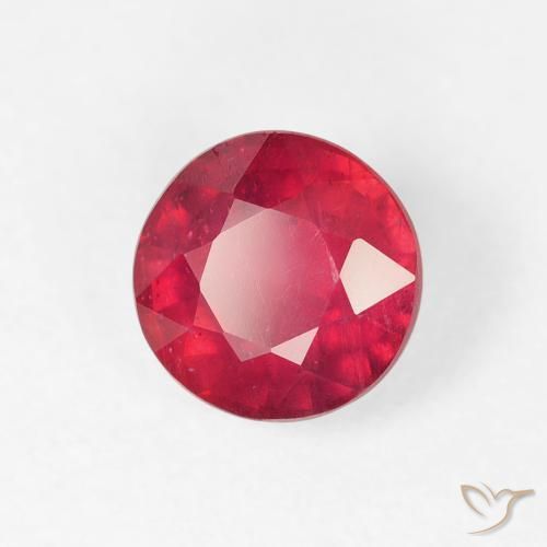 Rubino marmellata rossa naturale da 1.29 ct, Rotondo, VS