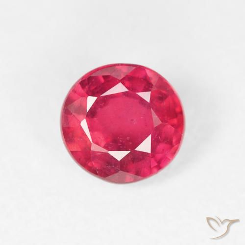 0.95ct Naturale Rosa intenso Rubino, Rotondo, VS