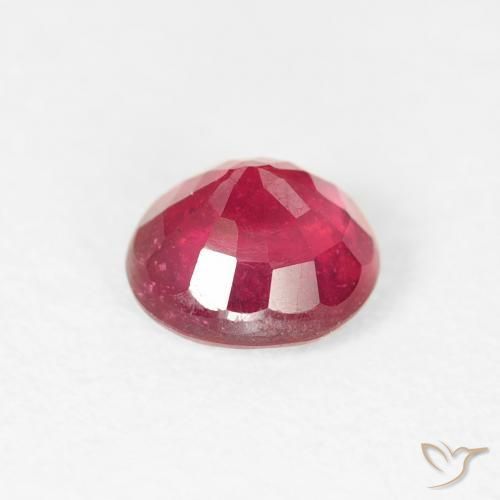 Rubino Rosa intenso naturale da 0.95 ct, Rotondo, VS