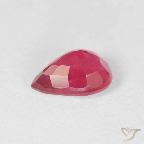 Rubino Rosso tendente al rosa naturale da 1.01 ct, Forma a pera, VS-SI