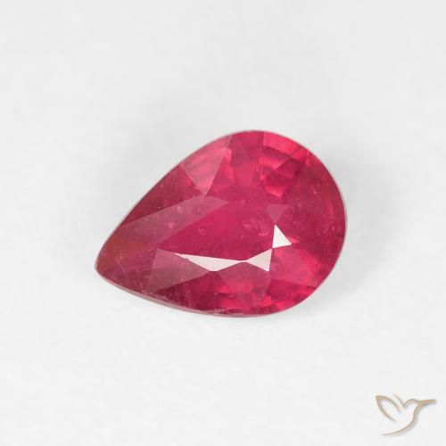 0.86ct Naturale Cremisi Profondo Rubino, Forma a pera, VS-SI