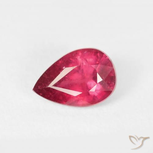 0.94ct Naturale Cremisi Profondo Rubino, Forma a pera, VS-SI