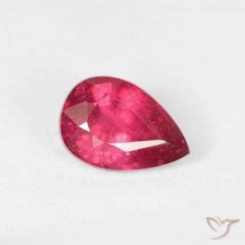 Rubino Cremisi Profondo naturale da 0.94 ct, Forma a pera, VS-SI