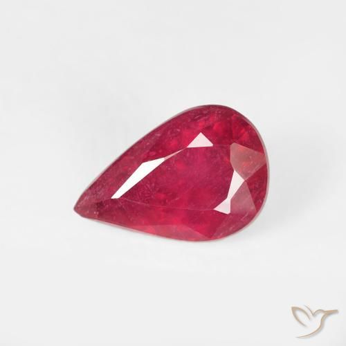 0.82ct Naturale marmellata rossa Rubino, Forma a pera, VS-SI, Photo A