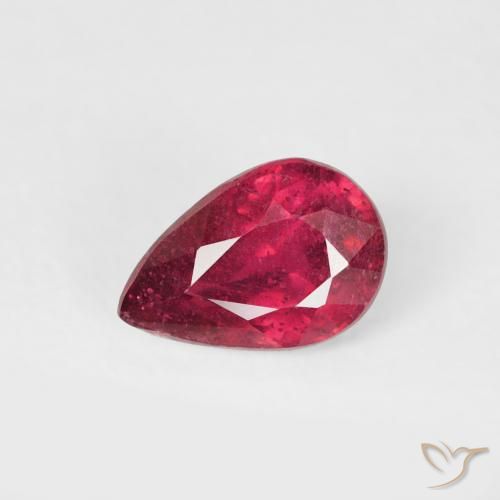 0.51ct Naturale Cremisi Profondo Rubino, Forma a pera, VS-SI