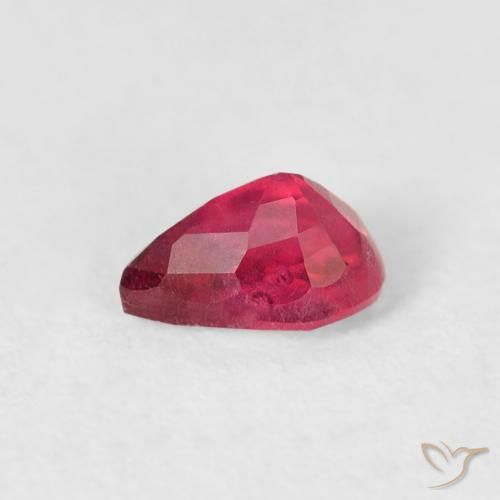 Rubino Rosso medio naturale da 0.62 ct, Forma a pera, VS-SI
