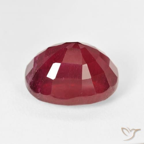 Rubino marmellata rossa naturale da 12.89 ct, Ovale, VS