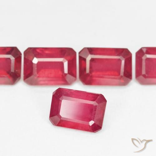 Rubino Rosso medio naturale da 1.57 ct, Taglio smeraldo, VS