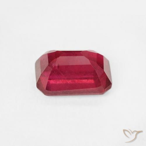 Rubino Cremisi Profondo naturale da 0.84 ct, Ottagonale / Taglio smeraldo, VS