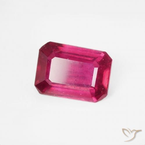Rubino Rosso chiaro naturale da 1.16 ct, Ottagonale / Taglio smeraldo, VS