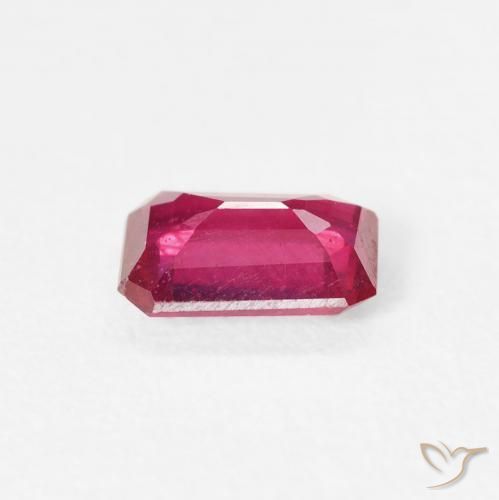 Rubino Rosso chiaro naturale da 1.16 ct, Ottagonale / Taglio smeraldo, VS