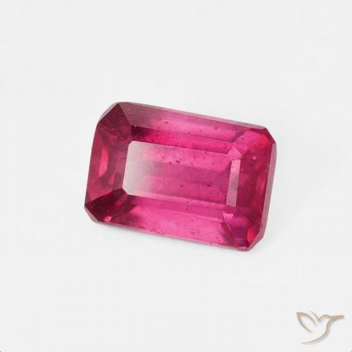 Rubino Rosso chiaro naturale da 0.94 ct, Ottagonale / Taglio smeraldo, VS