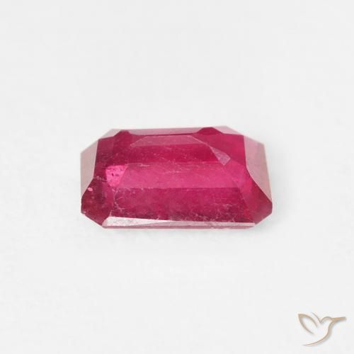 Rubino Rosa rossastra naturale da 1.24 ct, Ottagonale / Taglio smeraldo, VS