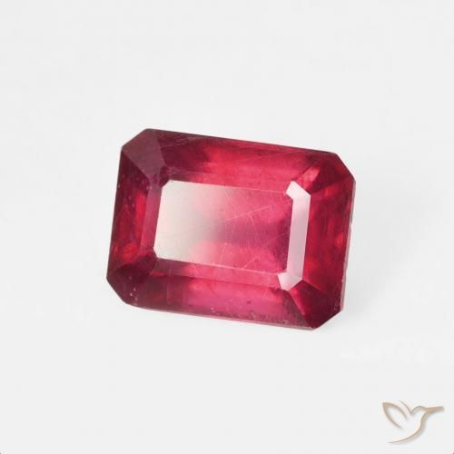 Rubino marmellata rossa naturale da 1.56 ct, Ottagonale / Taglio smeraldo, VS
