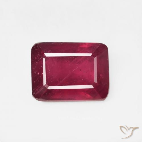 2.82ct Naturale Sangue rosso Rubino, Taglio smeraldo, VS