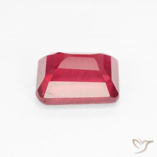 Rubino marmellata rossa naturale da 3.83 ct, Ottagonale / Taglio smeraldo, VS