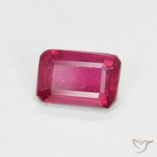 Rubino Rosa hot naturale da 0.82 ct, Ottagonale / Taglio smeraldo, VS-SI