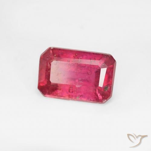 Rubino Rosa medio naturale da 0.71 ct, Ottagonale / Taglio smeraldo, VS-SI