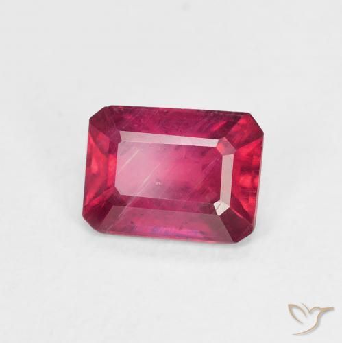 Rubino Rosa hot naturale da 1.34 ct, Ottagonale / Taglio smeraldo, VS-SI