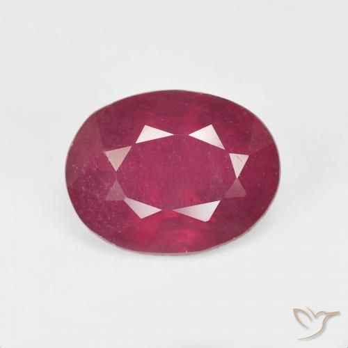 3.84ct Naturale Rosso scuro Rubino, Ovale, VS