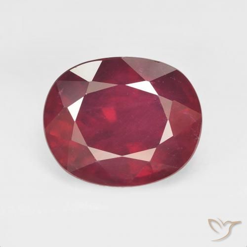 8.24ct Naturale Rosso scuro Rubino, Ovale, VS