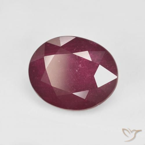 Rubino Rosso scuro naturale da 6.05 ct, Ovale, VS