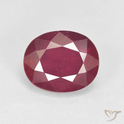 5.93ct Naturale Rosso scuro Rubino, Ovale, VS