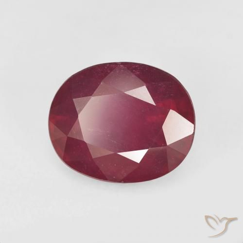 Rubino Rosso scuro naturale da 5.93 ct, Ovale, VS