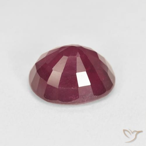 Rubino Rosso scuro naturale da 5.93 ct, Ovale, VS