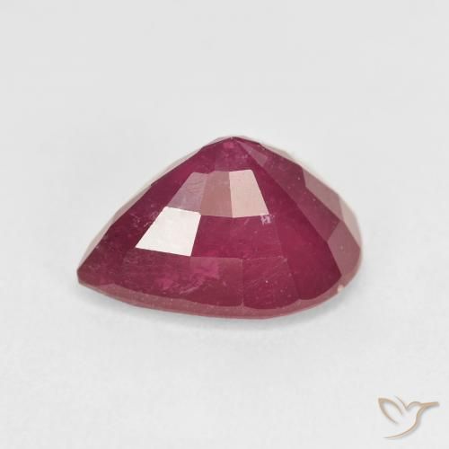 Rubino Rosso tendente al rosa naturale da 5.86 ct, Forma a pera, VS