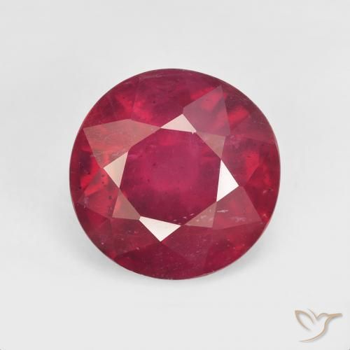 5.74ct Naturale Rosso medio Rubino, Rotondo, VS
