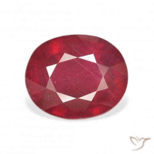 Rubino Rosso medio naturale da 6.03 ct, Ovale, VS