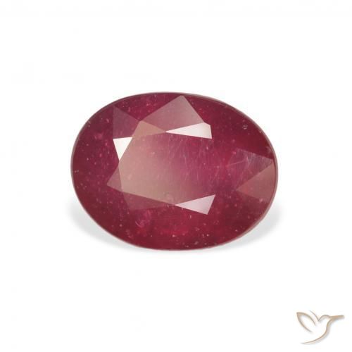 Rubino Sangue rosso naturale da 3.18 ct, Ovale, VS