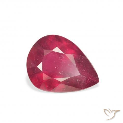 2.65ct Naturale marmellata rossa Rubino, Forma a pera, VS