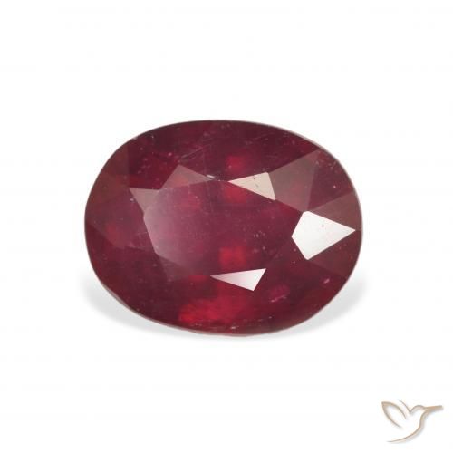Rubino Rosso scuro naturale da 4.33 ct, Ovale, VS