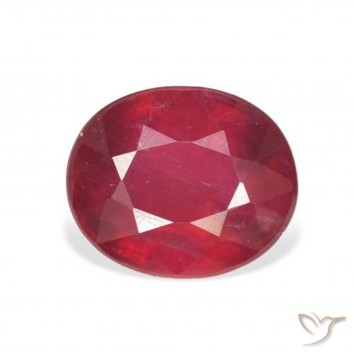 5.00ct Naturale marmellata rossa Rubino, Ovale, VS