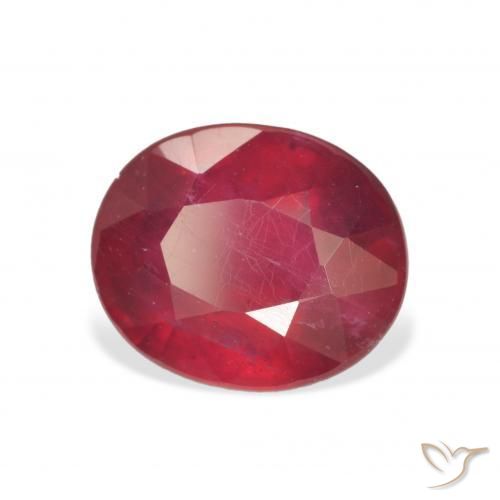 Rubino marmellata rossa naturale da 5.00 ct, Ovale, VS