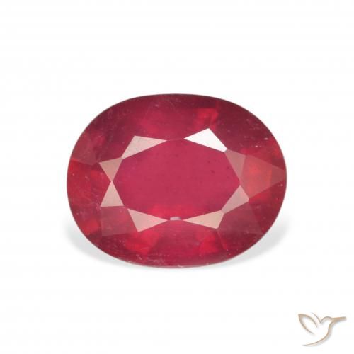 3.58ct Naturale Cremisi Profondo Rubino, Ovale, VS