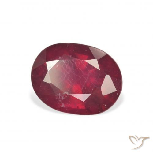 Rubino Sangue rosso naturale da 3.42 ct, Ovale, VS