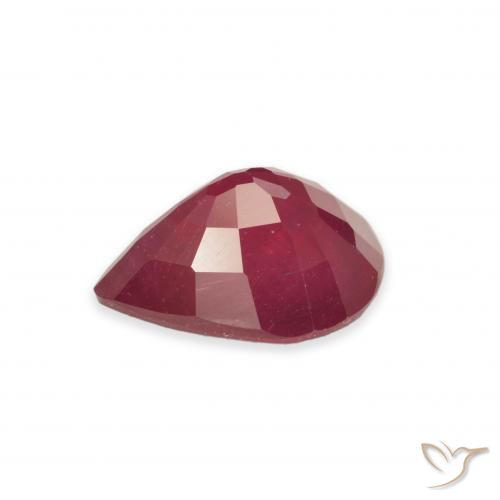 Rubino marmellata rossa naturale da 2.76 ct, Forma a pera, VS
